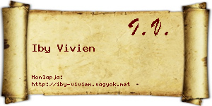 Iby Vivien névjegykártya